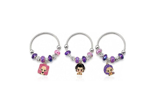 Bratara copii, tip K POP Demon Hunters, mov/multicolor, 5 ani+ – imagine 2 | Masha Shop