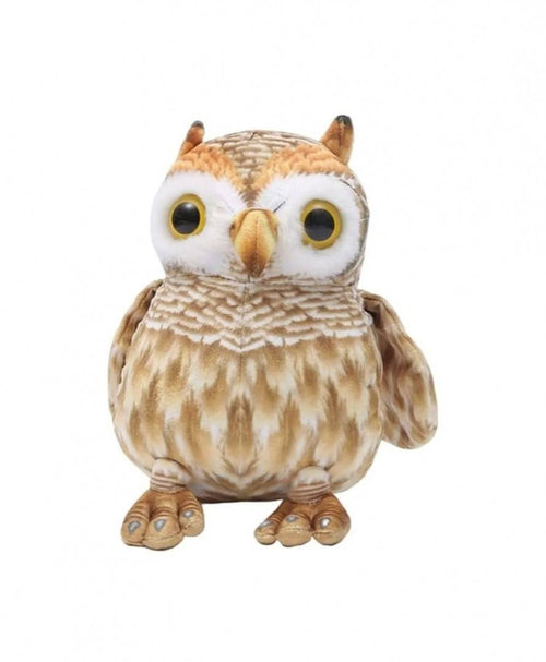 Bufnita de plus, galben/maro, 22 cm | Masha Shop