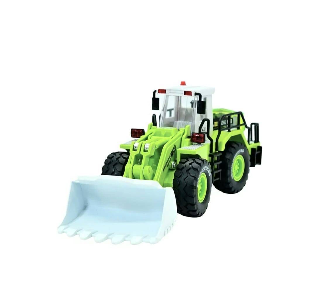 Buldozer metalic mecanic scara 1:40, sunete si lumini, multicolor, 23 cm