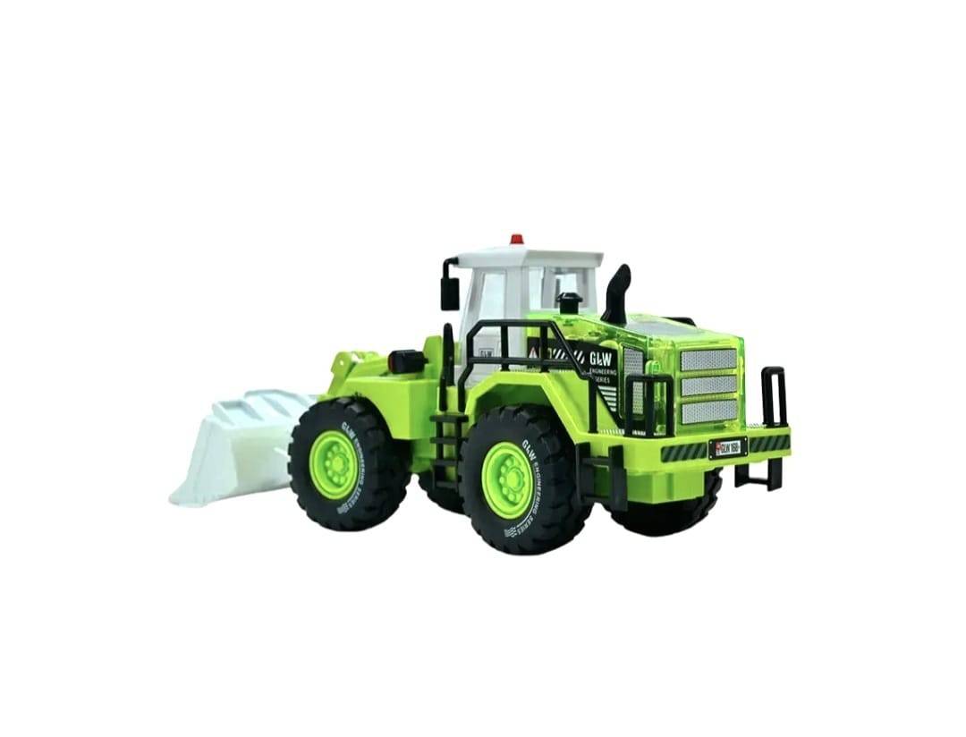 Buldozer metalic mecanic scara 1:40, sunete si lumini, multicolor, 23 cm