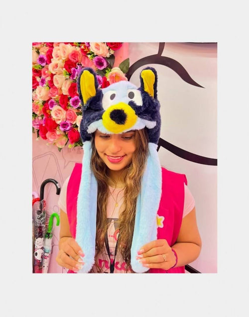 Caciula pentru copii, model Bluey, leduri si miscari din urechi, blue – imagine 2 | Masha Shop