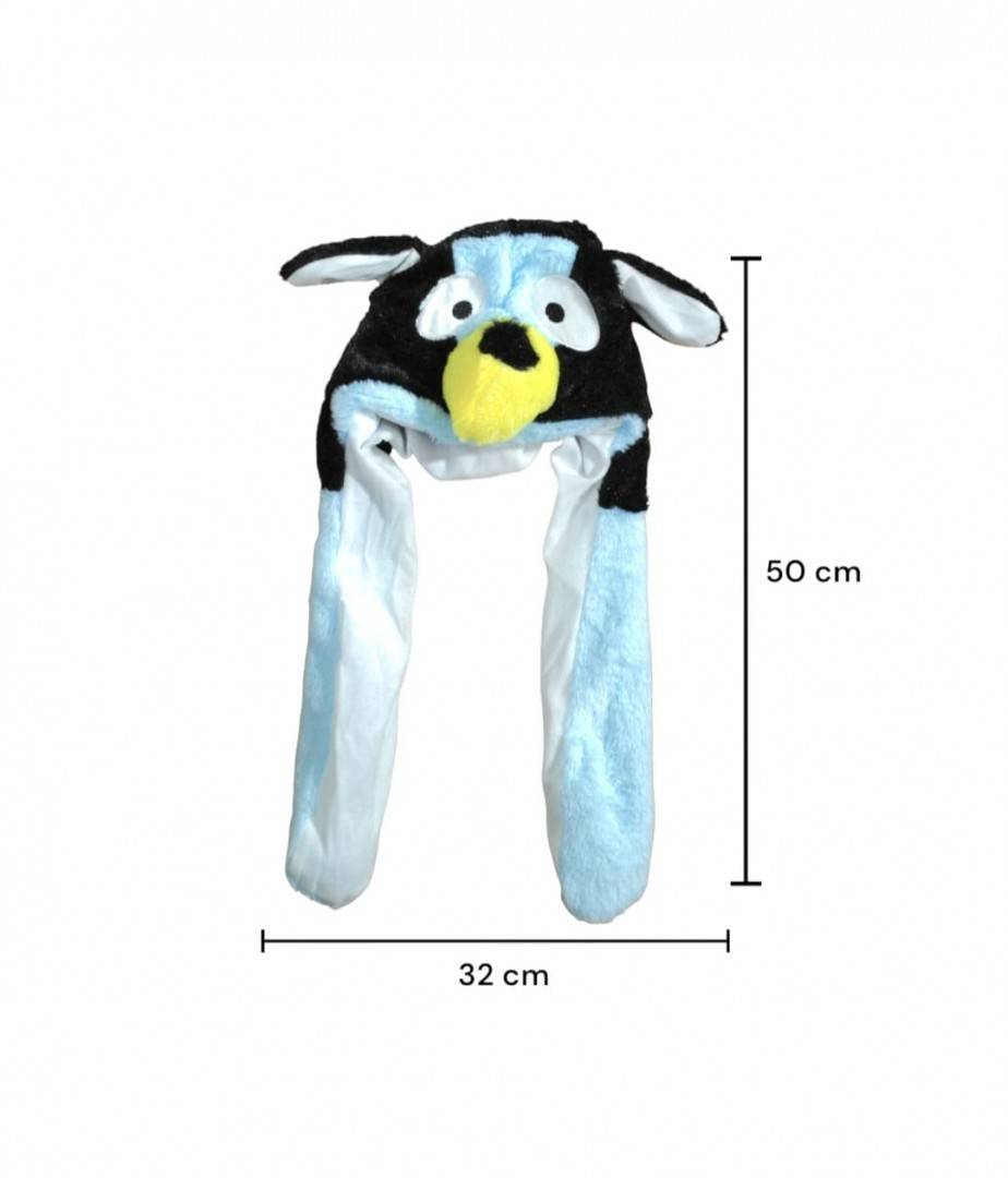 Caciula pentru copii, model Bluey, leduri si miscari din urechi, blue
