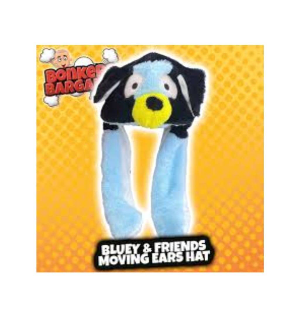 Caciula pentru copii, model Bluey, leduri si miscari din urechi, blue