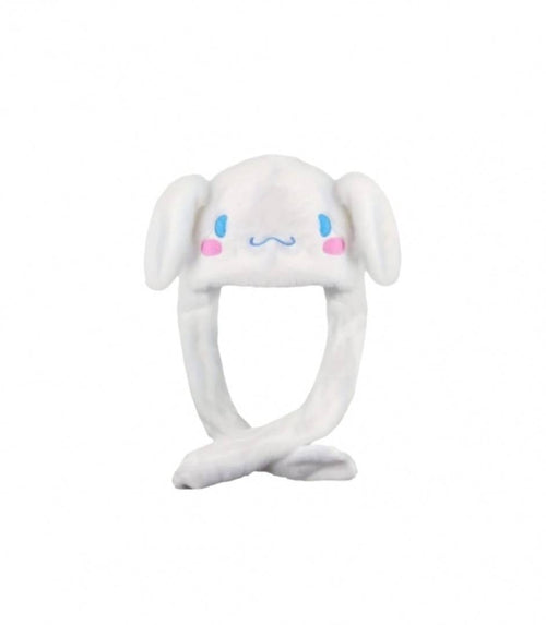 Caciula pentru copii, model Sanrio Kuromi, Cinnamoroll, leduri si miscari din urechi, alb | Masha Shop