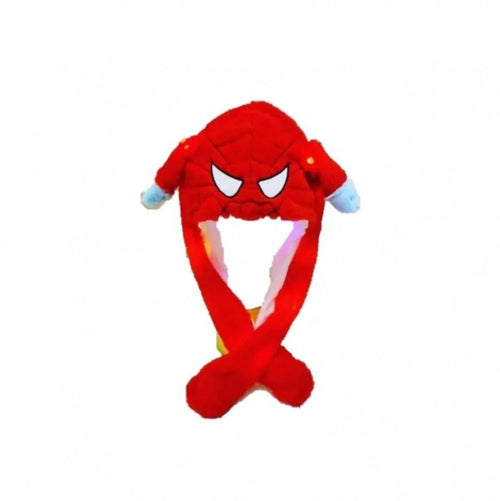 Caciula pentru copii, model Spiderman, leduri si miscari din urechi, rosu | Masha Shop