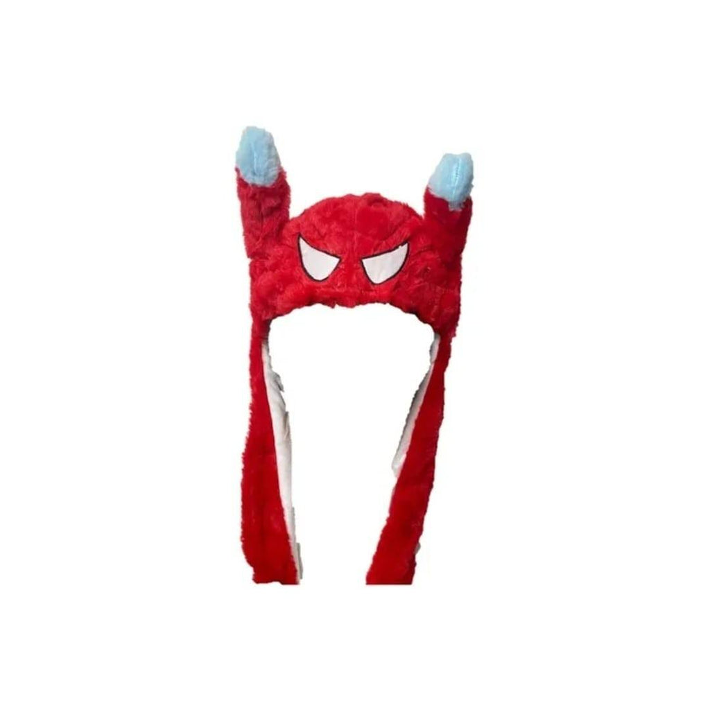 Caciula pentru copii, model Spiderman, leduri si miscari din urechi, rosu