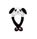Caciula pentru copii, model Ursulet Panda, leduri si miscari din urechi, multicolor