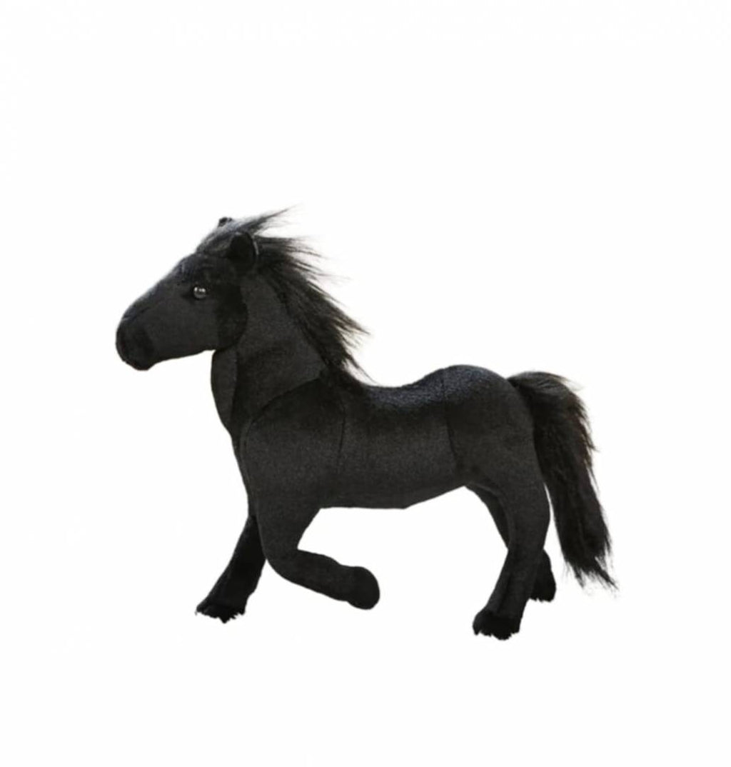 Cal de plus, realist, alb, negru, maro, 37 cm