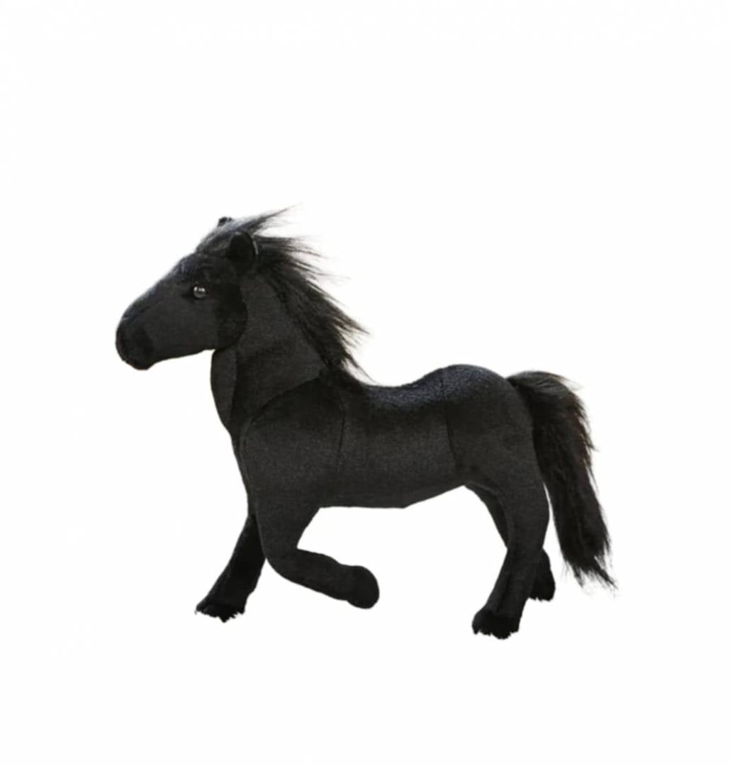 Cal de plus, realist, alb, negru, maro, 37 cm