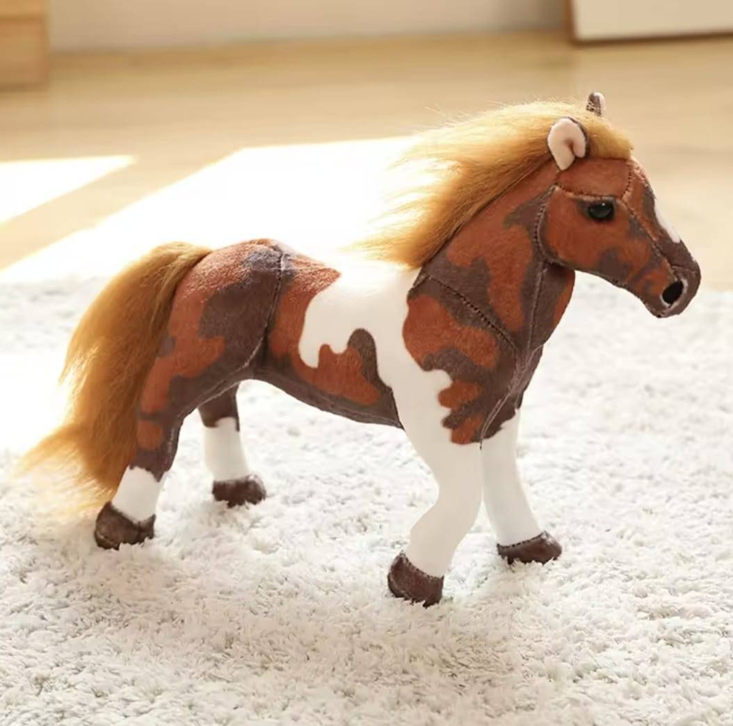 Cal de plus, realist, MASHASHOP, maro/alb, 28 cm