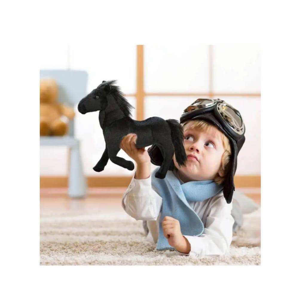 Cal de plus, realist, negru, 27 cm