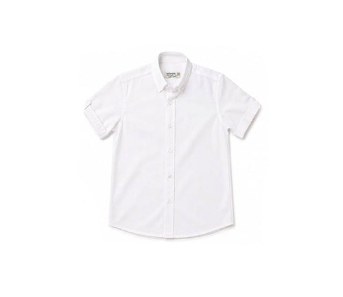 Camasa eleganta baieti pentru scoala, bumbac, alb, 5 ani - 14 ani | Masha Shop