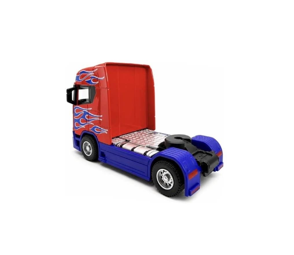 Camion metalic, tip Scania T770S, scara 1:32, cabina rebatabila, lumini si sunete, multicolor, 13 cm
