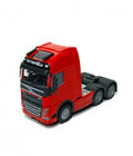 Camion metalic, tip Volvo FH, scara 1:32, cabina rebatabila, lumini si sunete, rosu, 13 cm