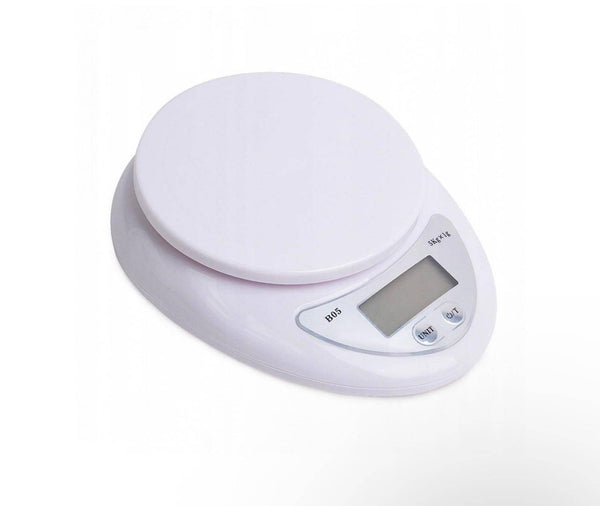 Cantar de bucatarie, Kamille, Electronic, LCD, 5 kg, Alb