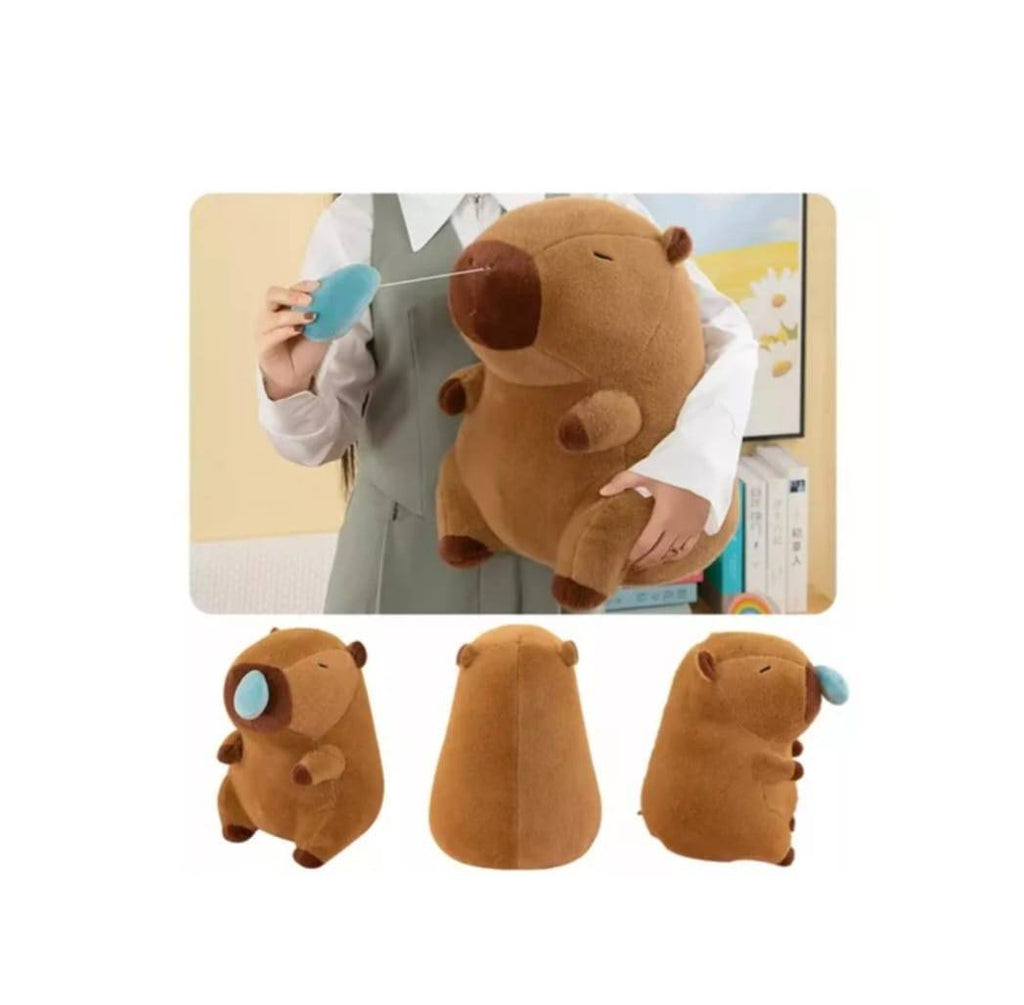Capibara de plus, cu muc, maro, 43 cm