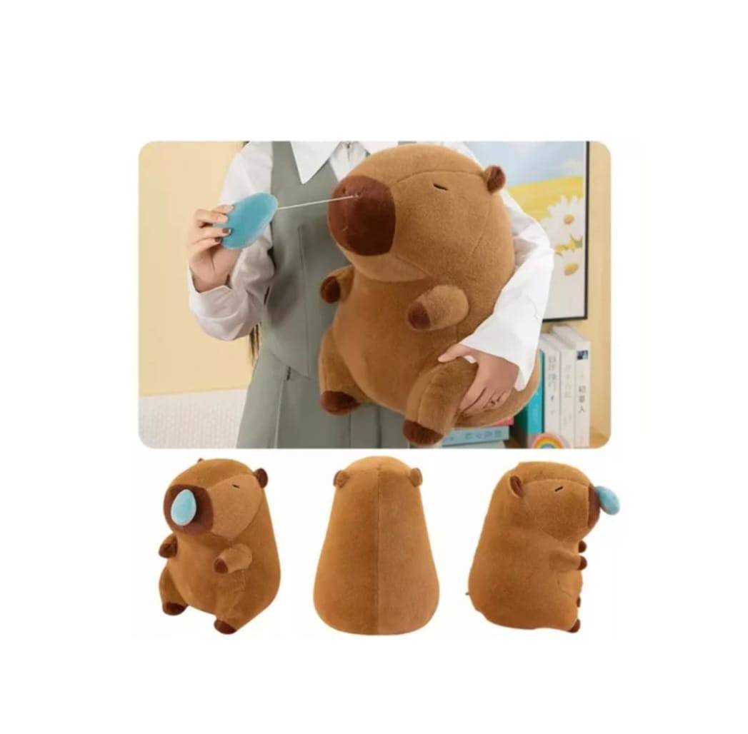 Capibara de plus, cu muc, maro, 43 cm