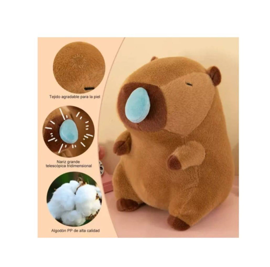 Capibara de plus, cu muc, maro, 43 cm