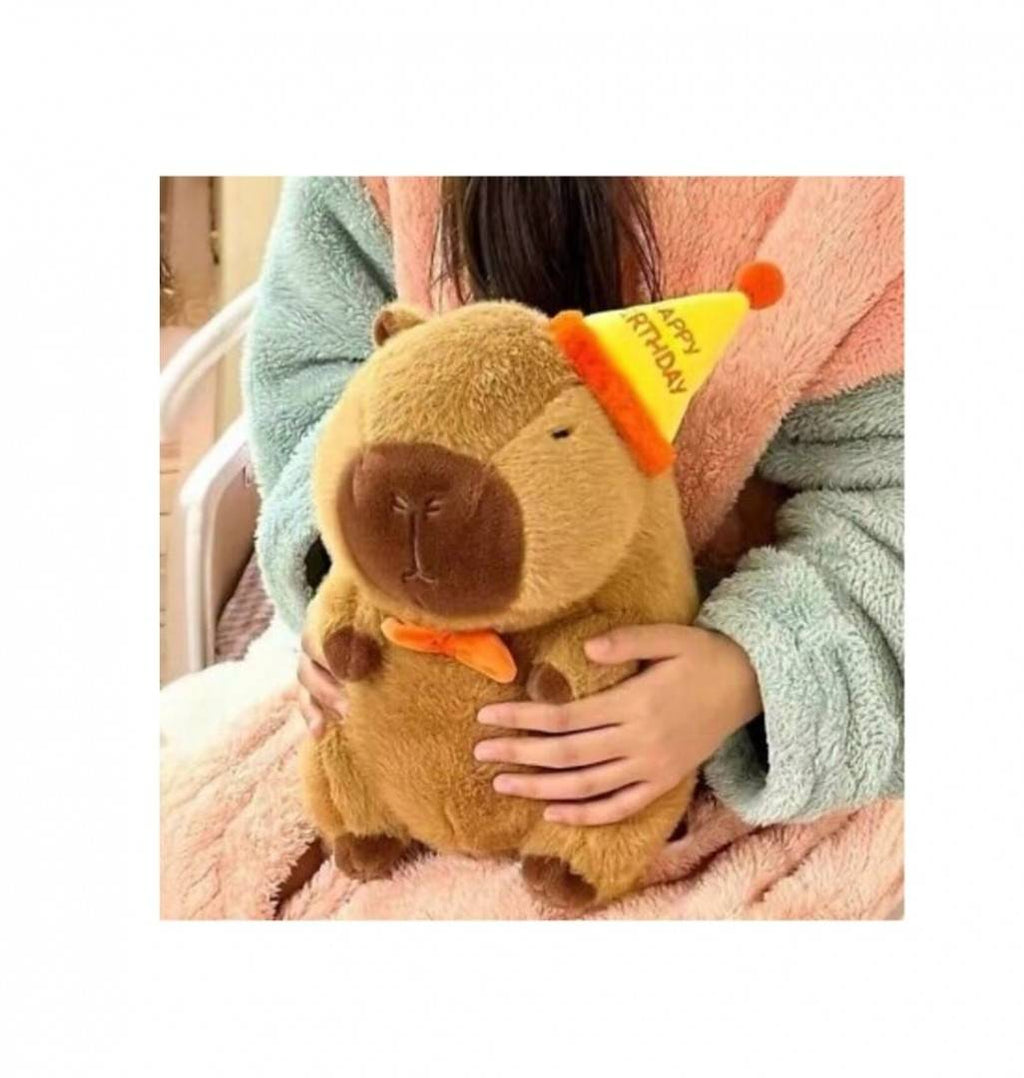 Capibara de plus, Happy Birthday, MASHASHOP, multicolor, 25 cm