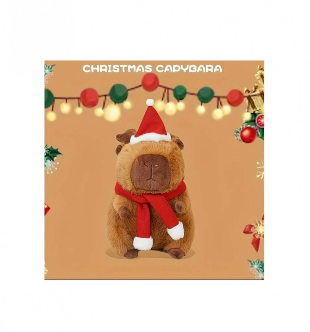Capibara de plus, Merry Christmas, multicolor, 25 cm
