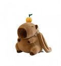 Capibara de plus, tip ghiozdan, maro, 35 cm