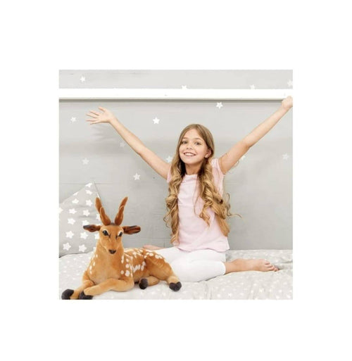Caprioara de plus, realist, multicolor, 51 cm – imagine 2 | Masha Shop