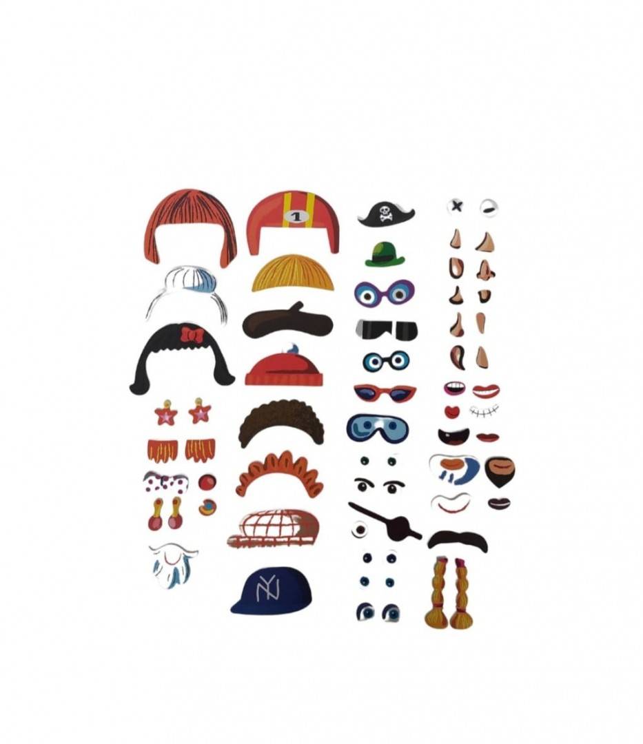 Carte magnetica, Expesii Faciale, puzzle magnetic, multicolor, 3 ani+