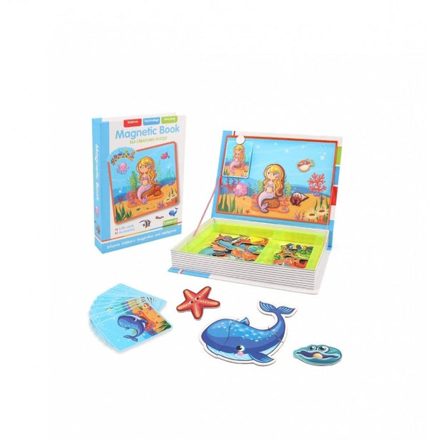 Carte magnetica, Figurine Marine, puzzle magnetic, multicolor, 3 ani+