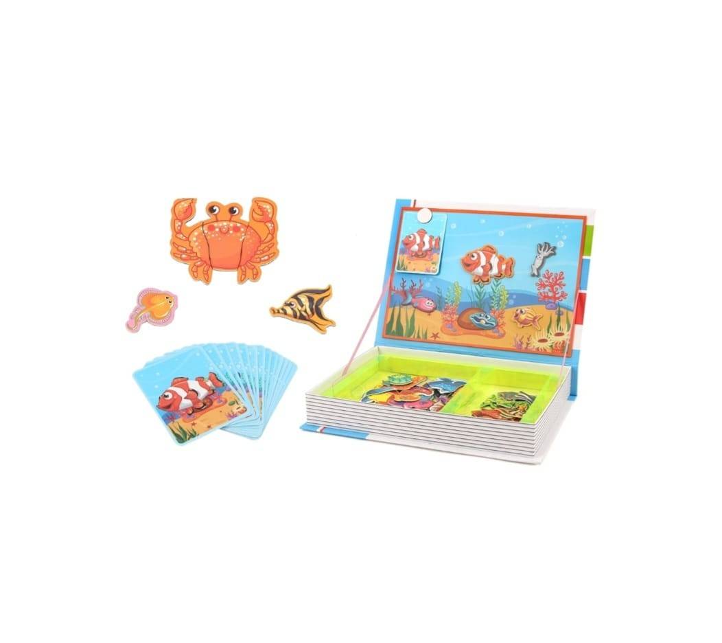 Carte magnetica, Figurine Marine, puzzle magnetic, multicolor, 3 ani+