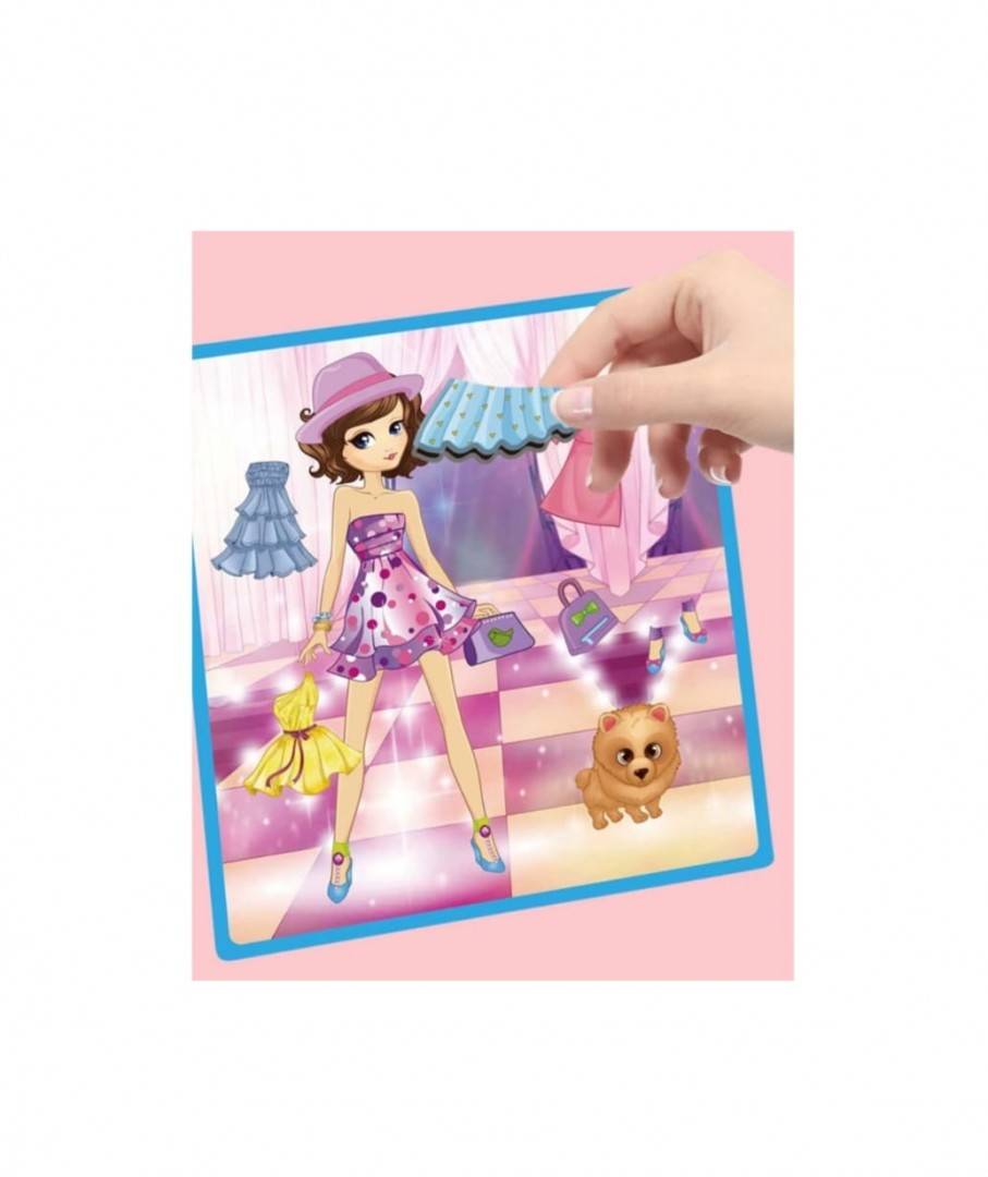 Carte magnetica Imbraca fetita, Princess, puzzle magnetic, roz, 3 ani+