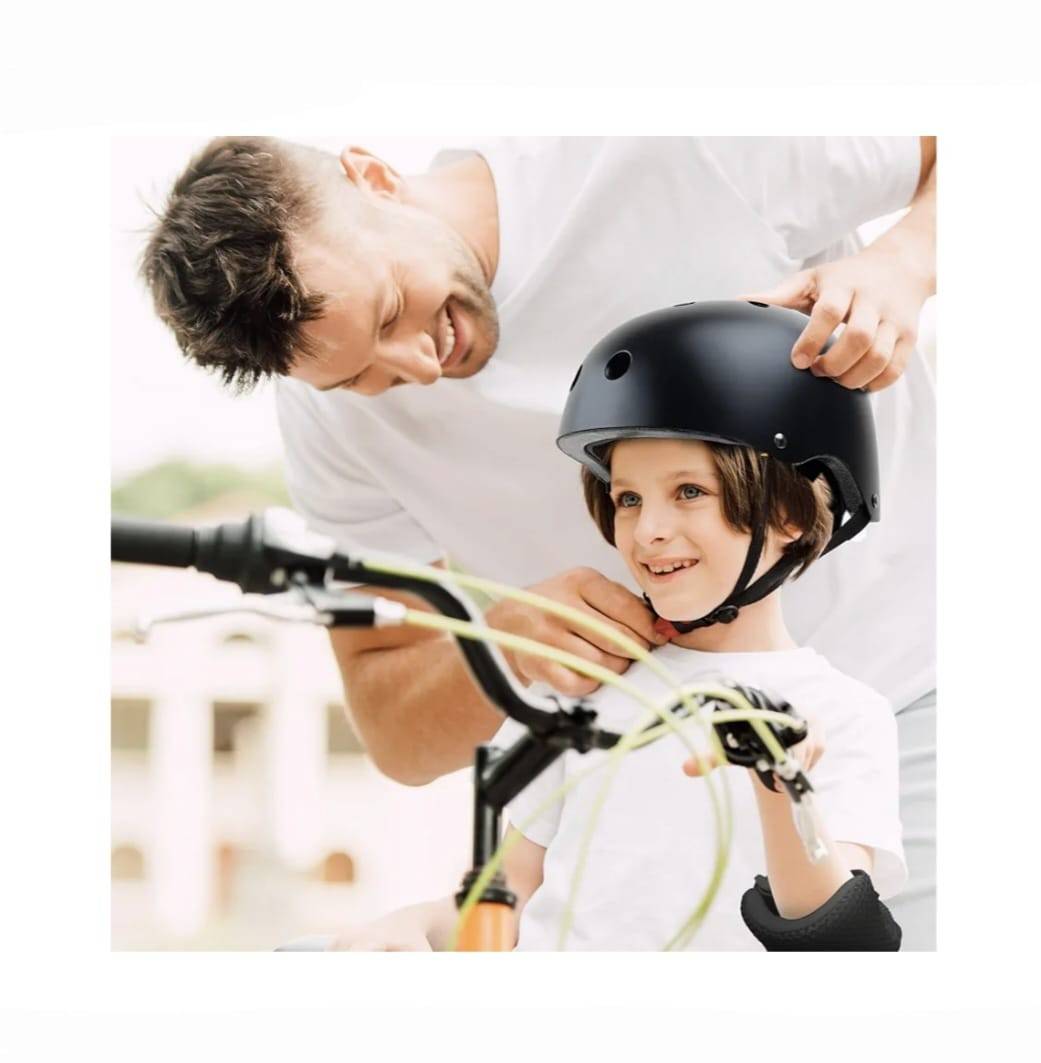 Cască de protecție sport pentru copii, ajustabila, negru, 4 ani+