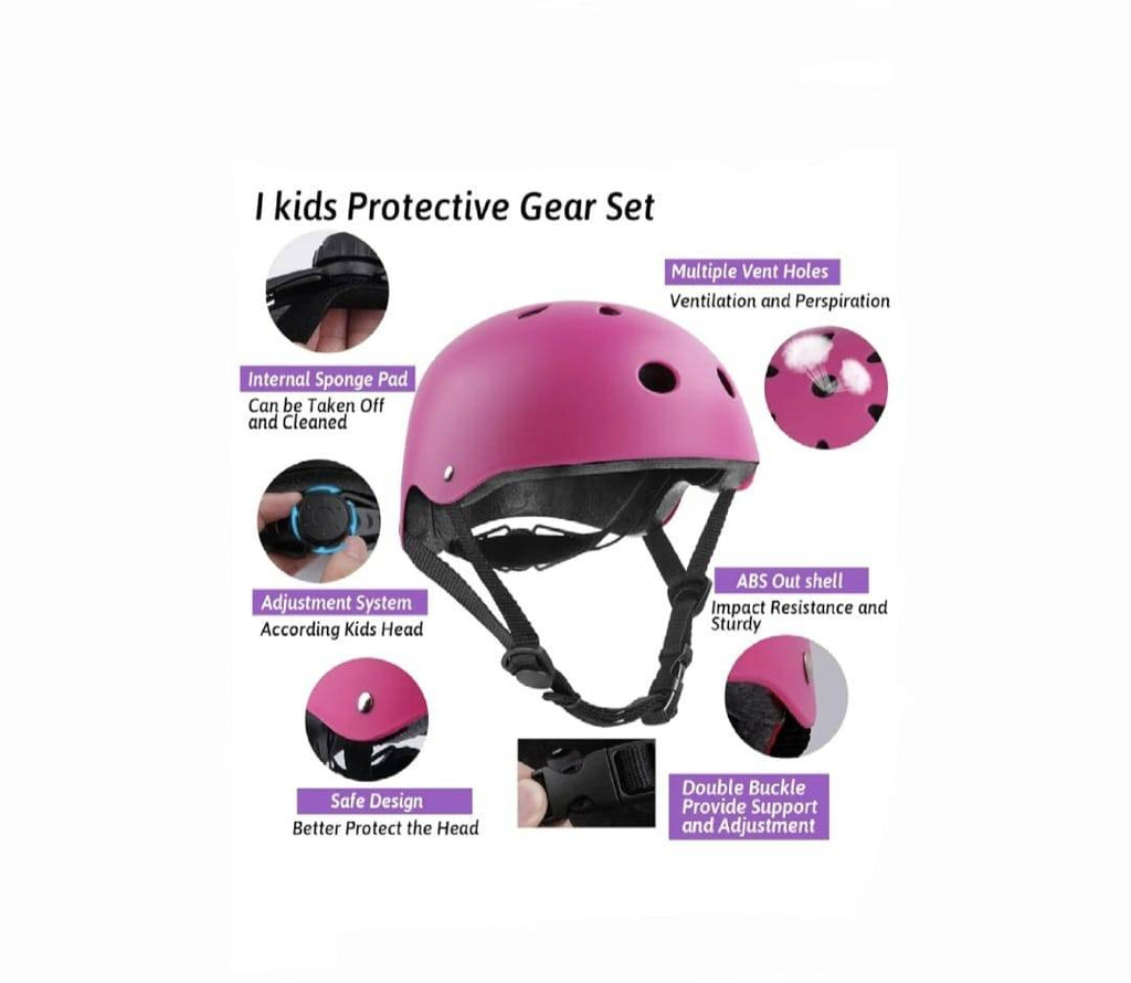 Cască de protecție sport pentru copii, ajustabila, roz, 4 ani+