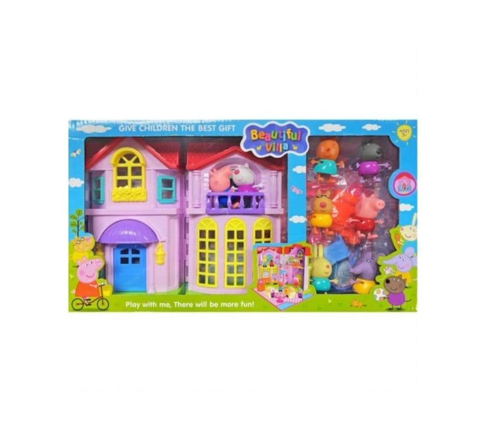 Casuta lui Peppa Pig, 8 figurine, accesorii, mobilier, multicolor