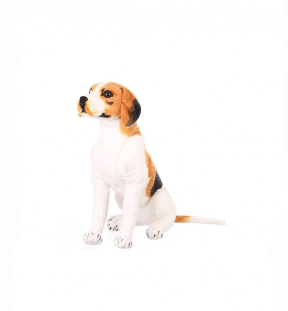 Catel de plus realist, Beagle, maro/alb, 32 cm