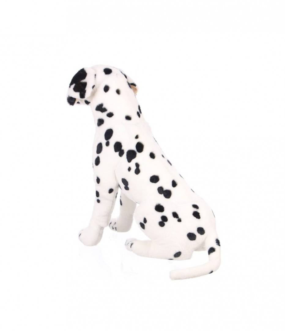 Catel de plus realist, Dalmatian, negru/alb, 45 cm