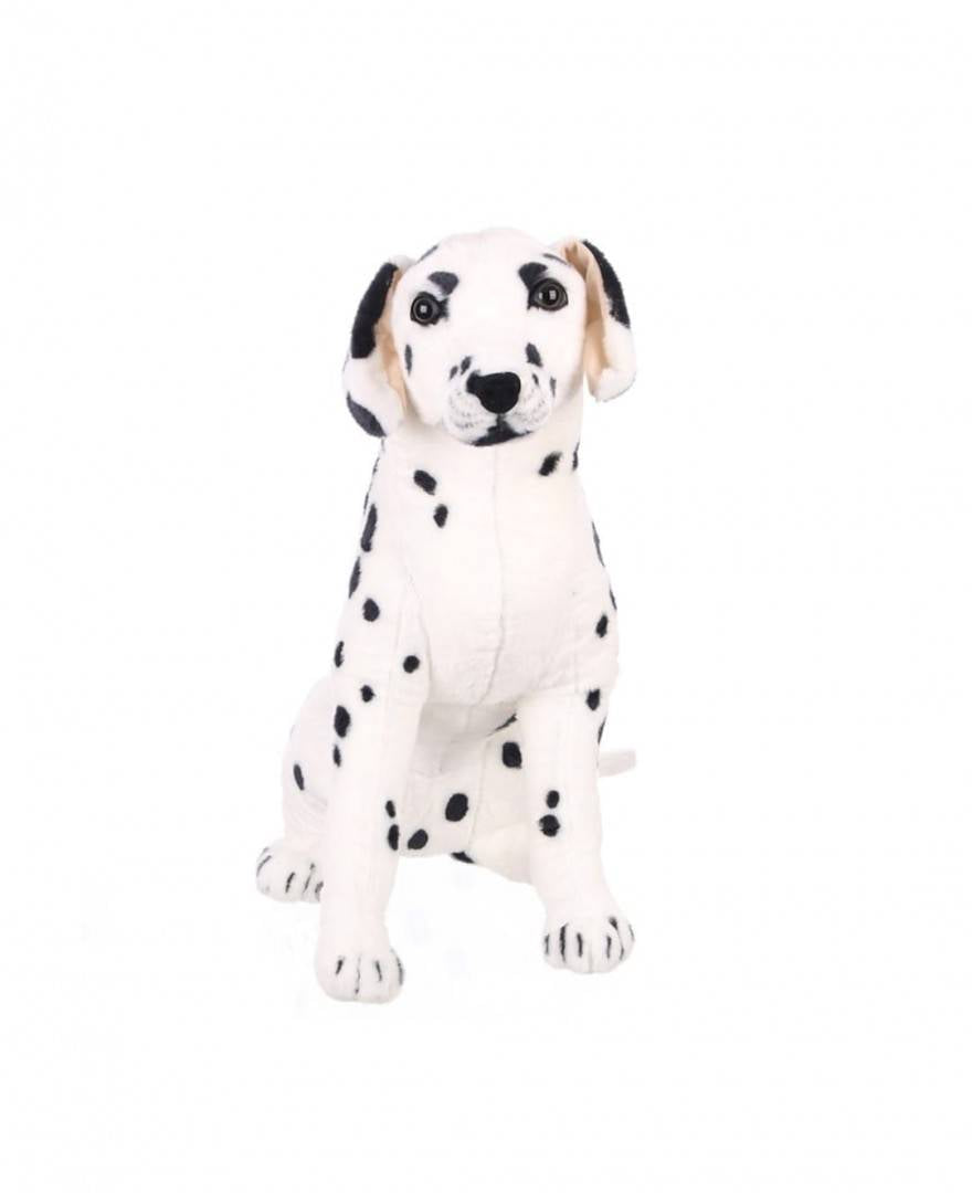 Catel de plus realist, Dalmatian, negru/alb, 45 cm