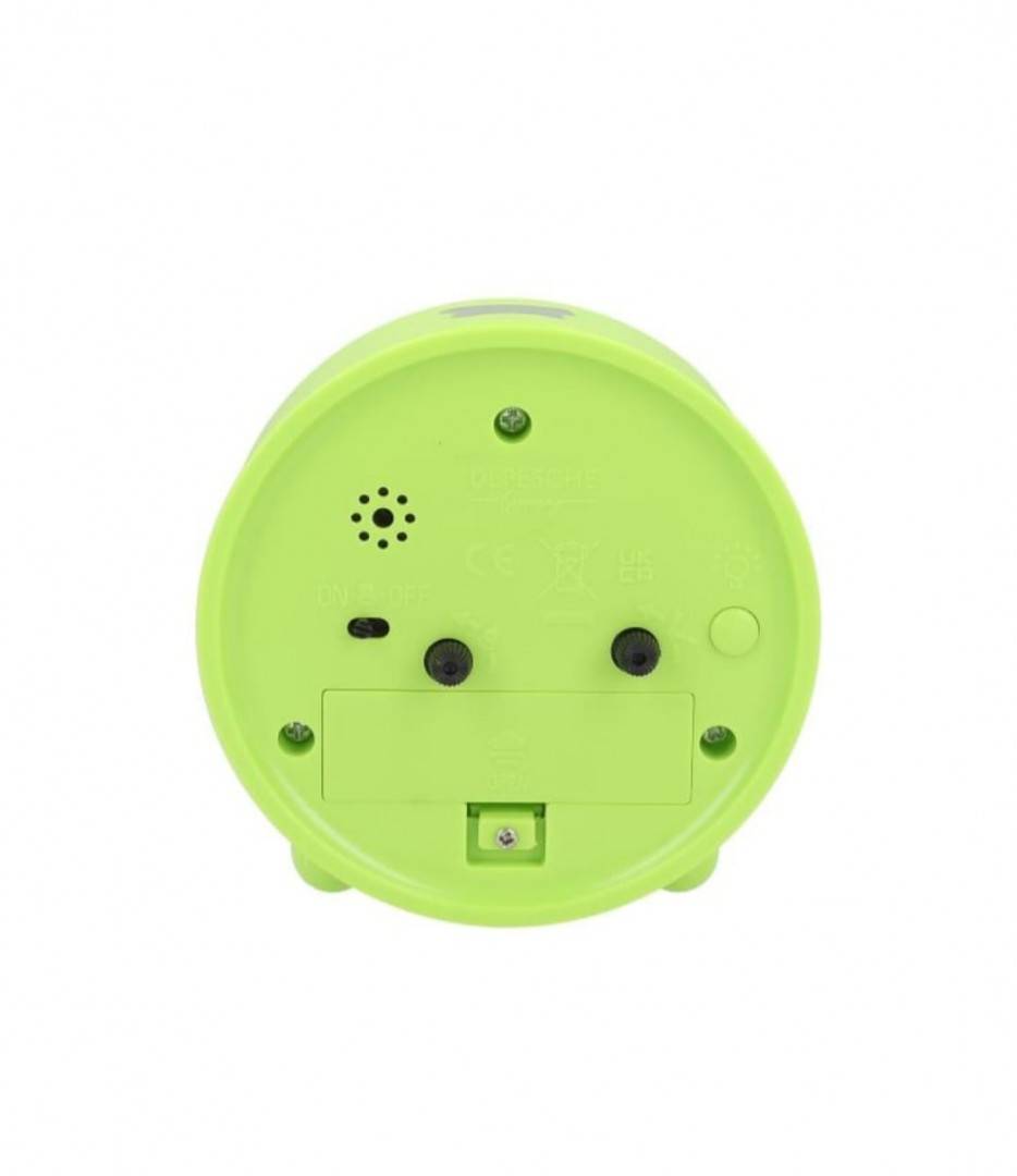 Ceas cu alarma, model Dino World, verde
