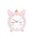 Ceas cu alarma, model Unicorn, roz deschis