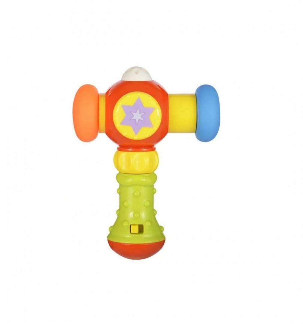 Ciocan de jucarie, lumini si sunete, multicolor, 16 cm