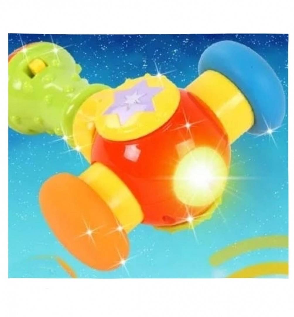 Ciocan de jucarie, lumini si sunete, multicolor, 16 cm