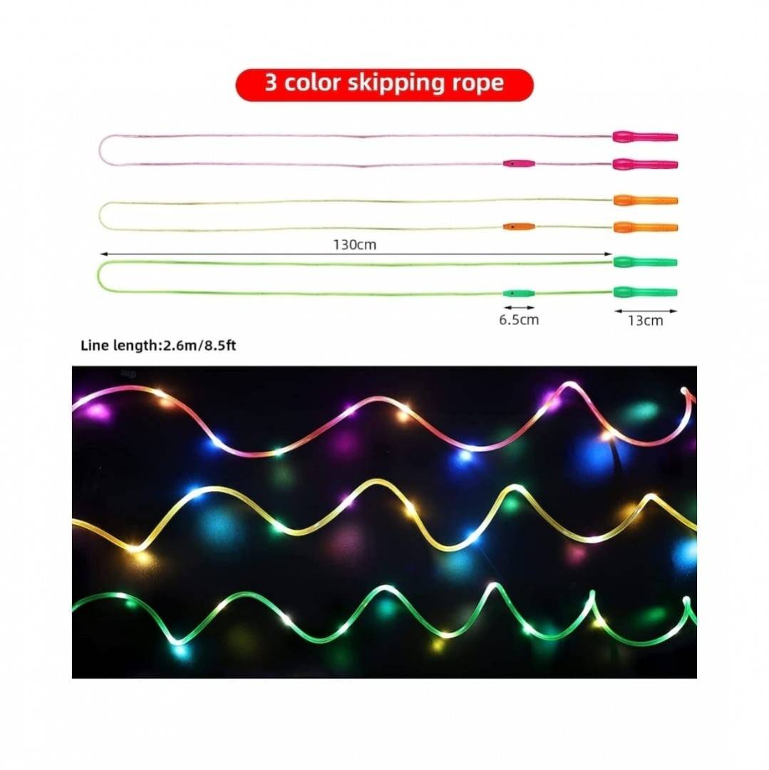 Coarda pentru copii, cu led, multicolor