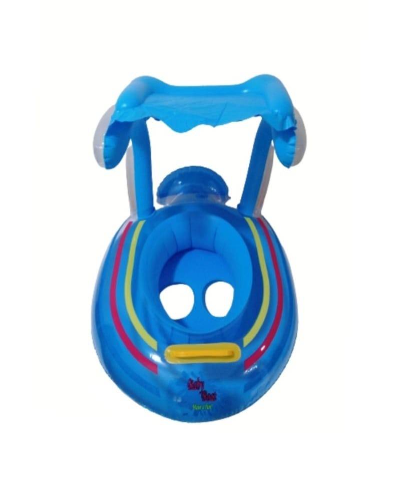 Colac Bebe cu protectie solara, albastru, 1 an+