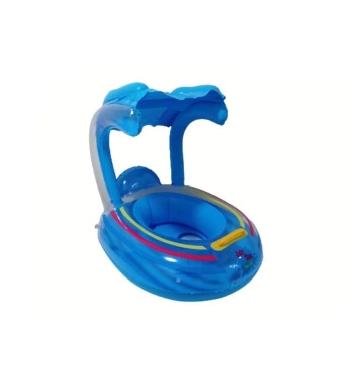 Colac Bebe cu protectie solara, albastru, 1 an+