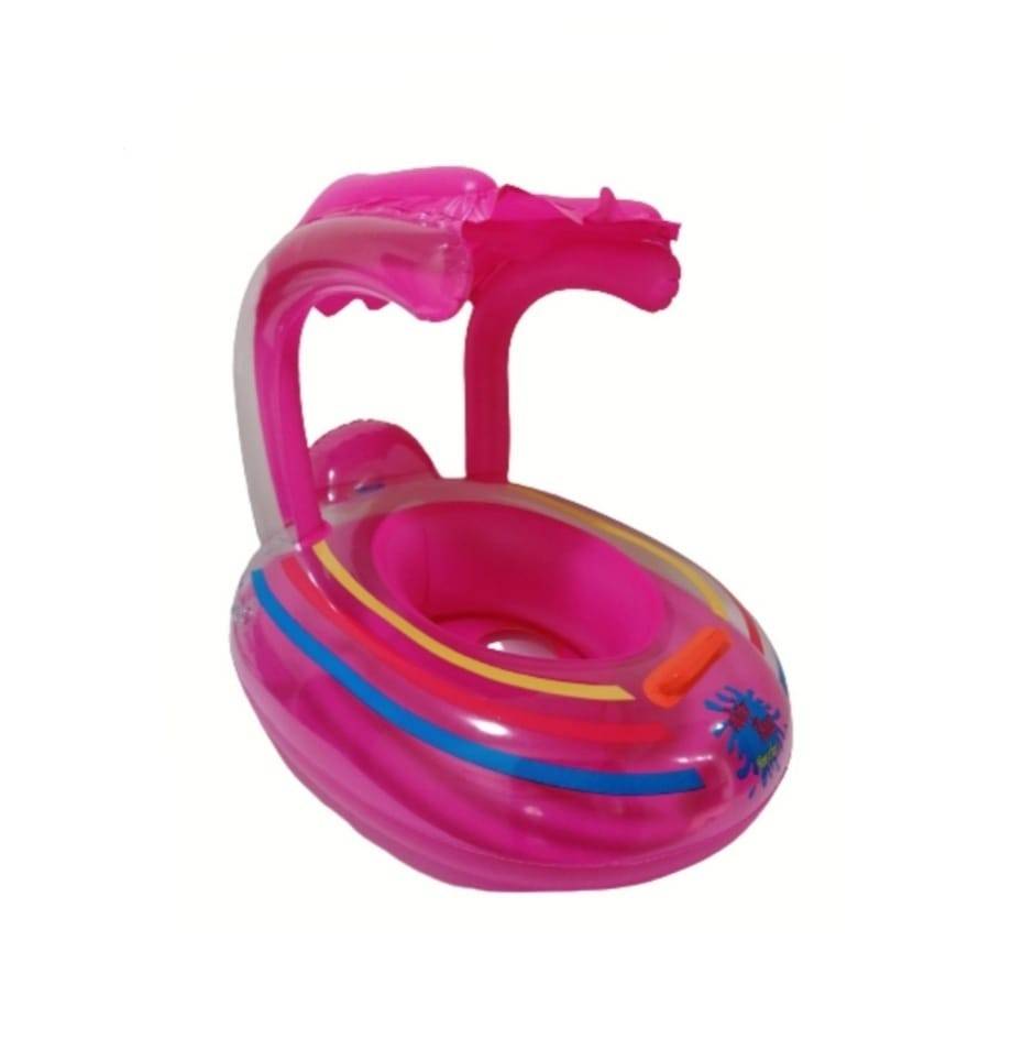 Colac Bebe cu protectie solara, roz, 1 an+