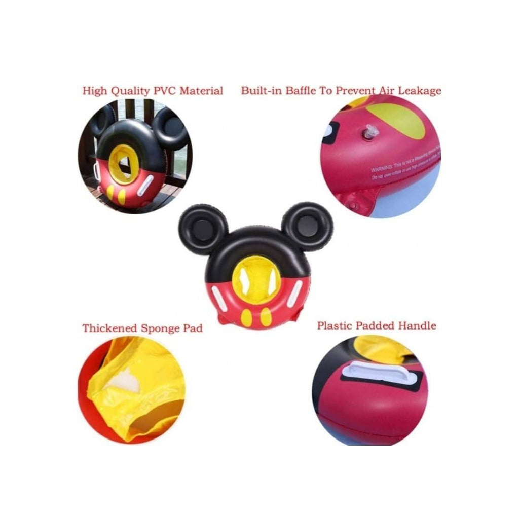 Colac bebe pentru inot, model Mickey, cu chilotel plasa, multicolor, 60 cm, 2 ani+