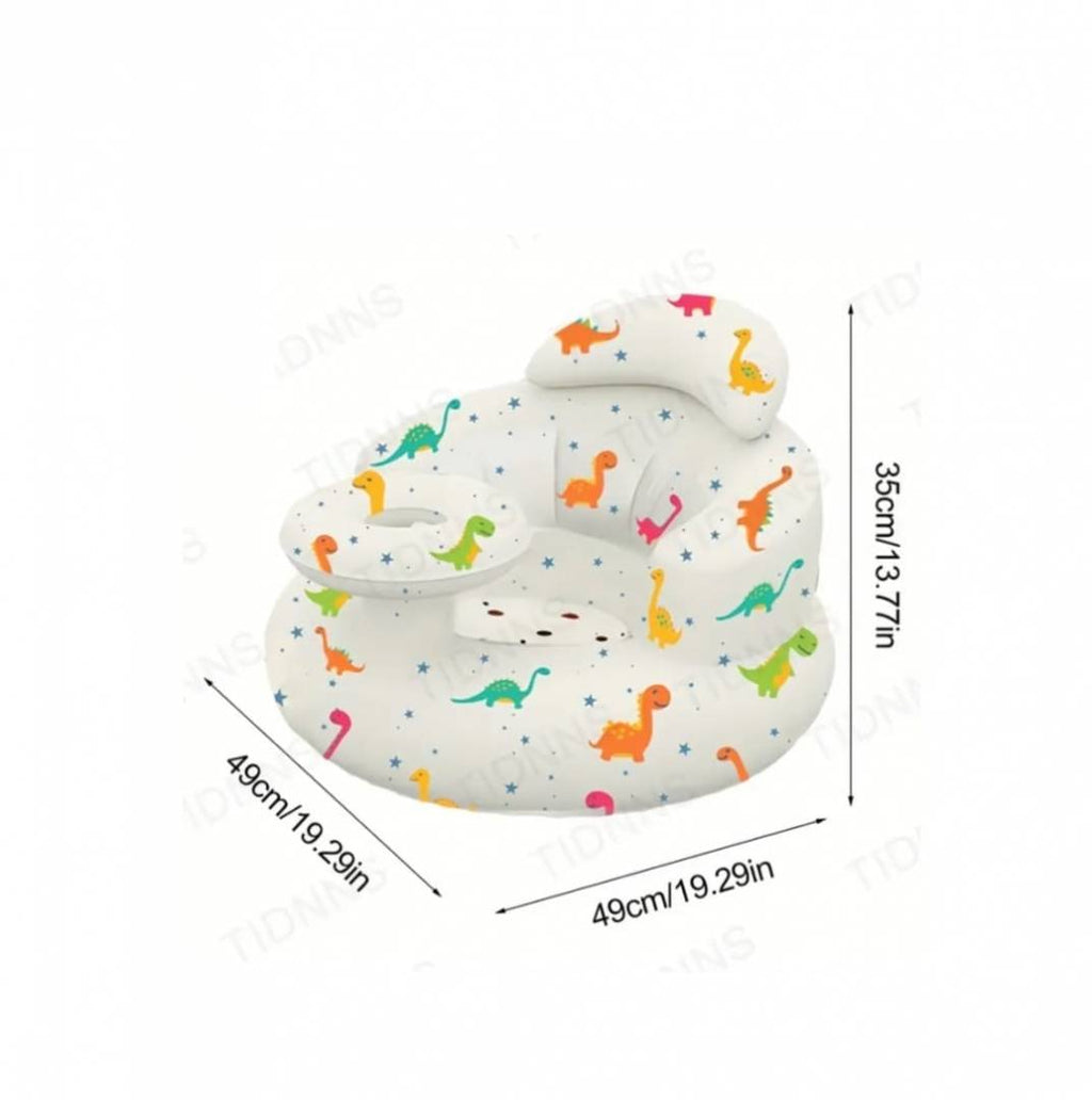 Colac gonflabil bebe, model Dino, scaun de sustinere, cu chilotel, multicolor, 6 luni - 36 luni