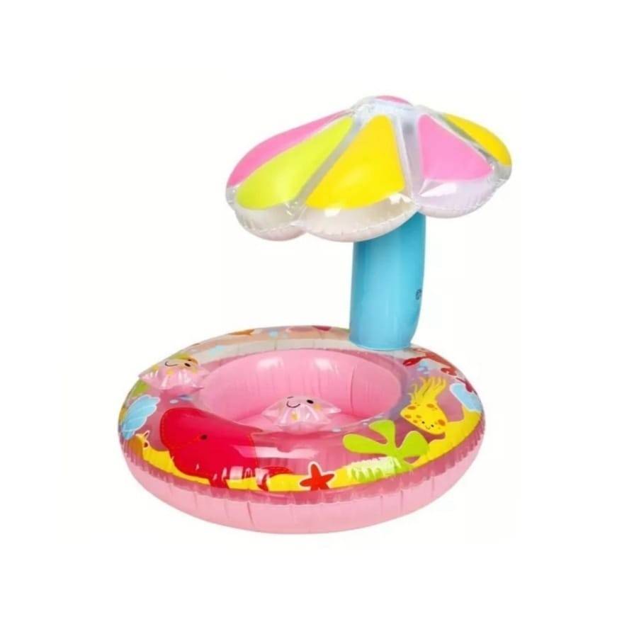 Colac Bebe, cu protectie solara, bleu, 1an+