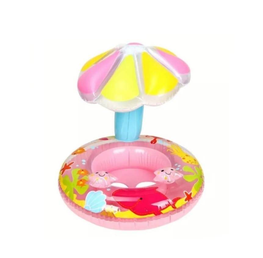Colac Bebe, cu protectie solara, bleu, 1an+