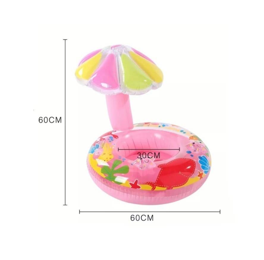 Colac Bebe, cu protectie solara, bleu, 1an+