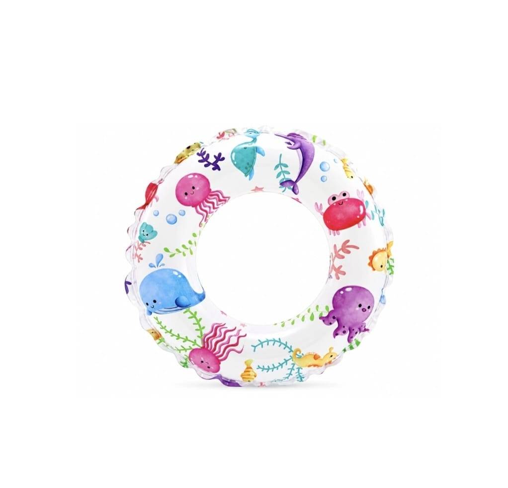Colac Gonflabil copii, model Animale Marine, Intex, multicolor, 51 cm, 3 ani - 6 ani